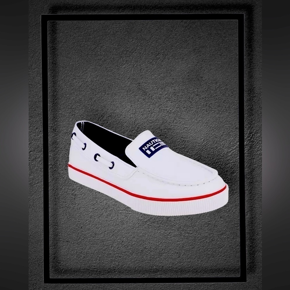 New Nautica Doubloon Slip-On White 349860 Youth Size 2